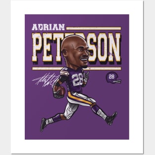 Adrian Peterson Minnesota Cartoon Posters and Art